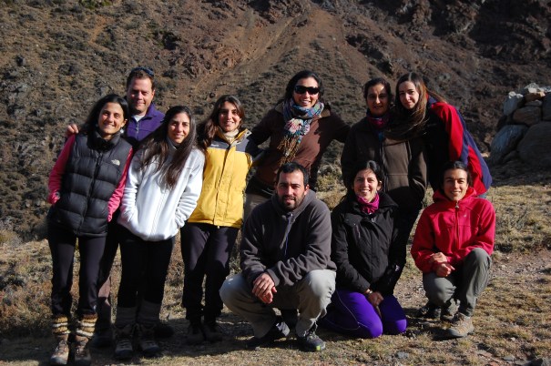 The group's members during the retreat in Vallecitos. From left to right: Natalia Schroeder, Diego Vázquez, Jimena Dorado, Micaela Santos, Ana Mazzolari, Hugo Marrero, Belén Maldonado, Nydia Vitale, Georgina Amico, Guadalupe Peralta.
